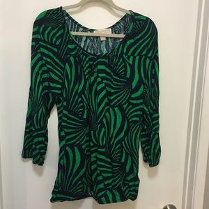 Michael Kors Navy Blue/Green top.
